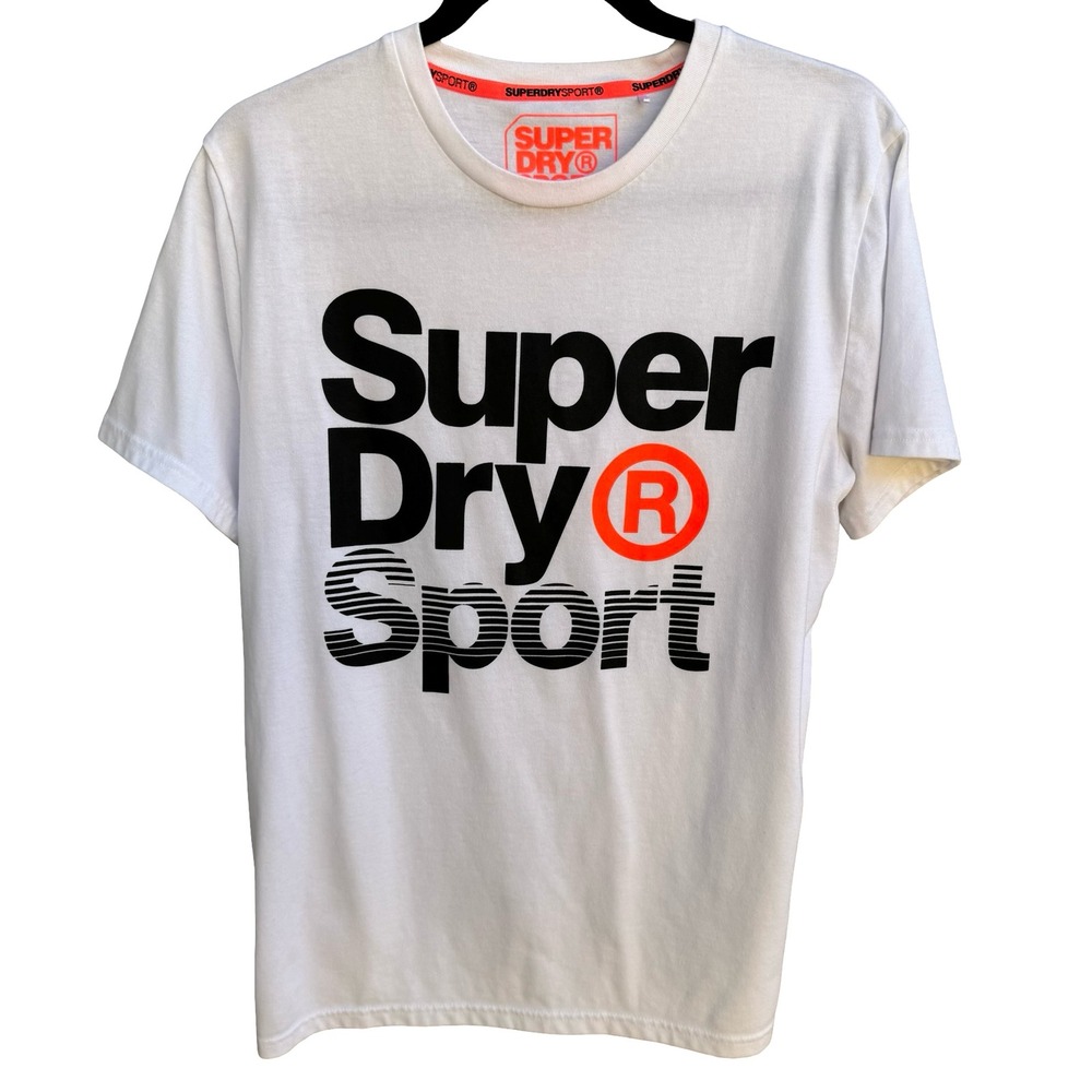 Superdry Sport Graphic Streetwear Athleisure Urban J Fashion Shirt White Mens L